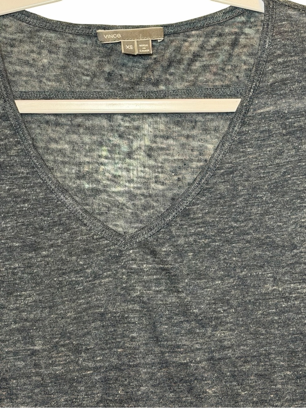 Vince Charcoal Gray V-Neck T-Shirt Size XS - Picture 5 of 9